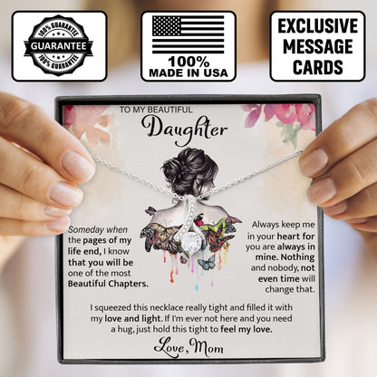 To My Beautiful Daughter Inspirational Necklace Jewelry