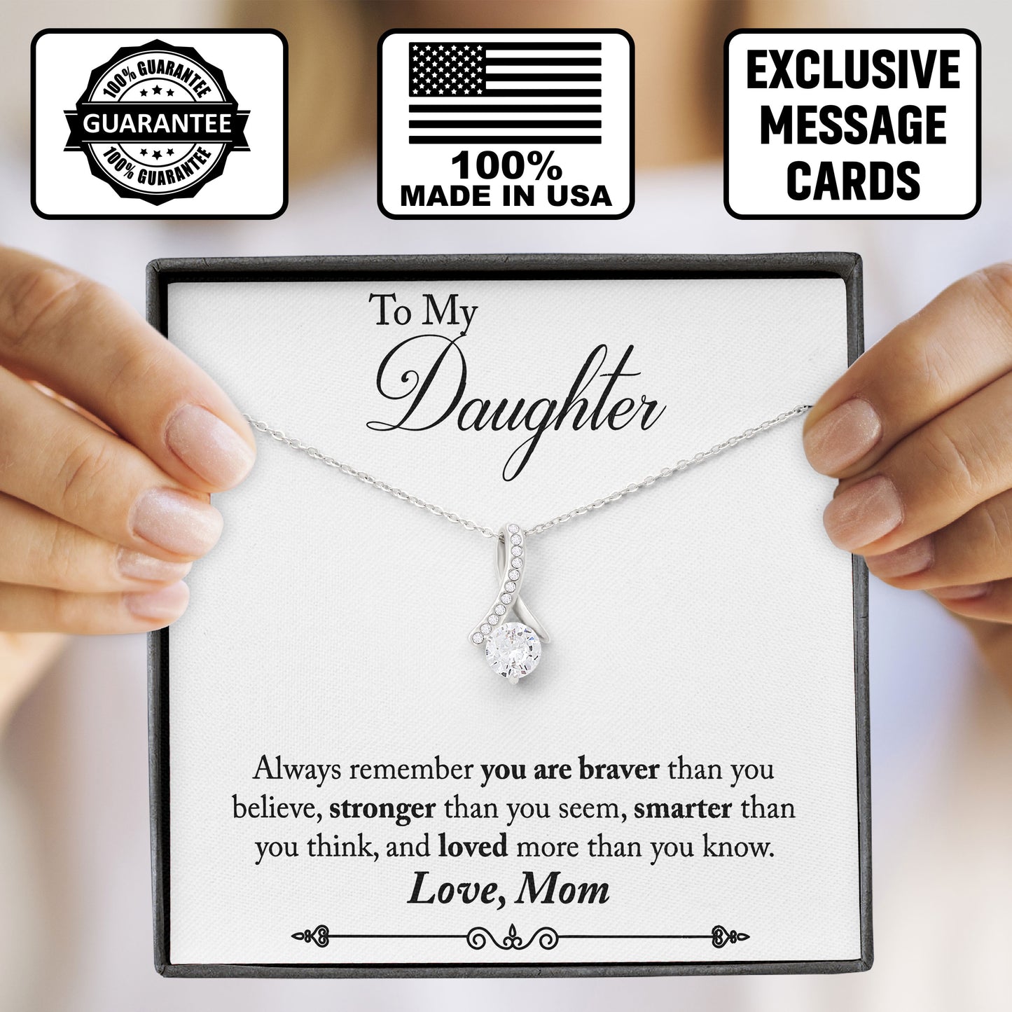 To My Daughter Jewelry Gift for Special Occasion From Mom