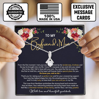 To My Boyfriend's Mom Necklace, Valentines, Mothers Day, Birthday, Wedding Gifts