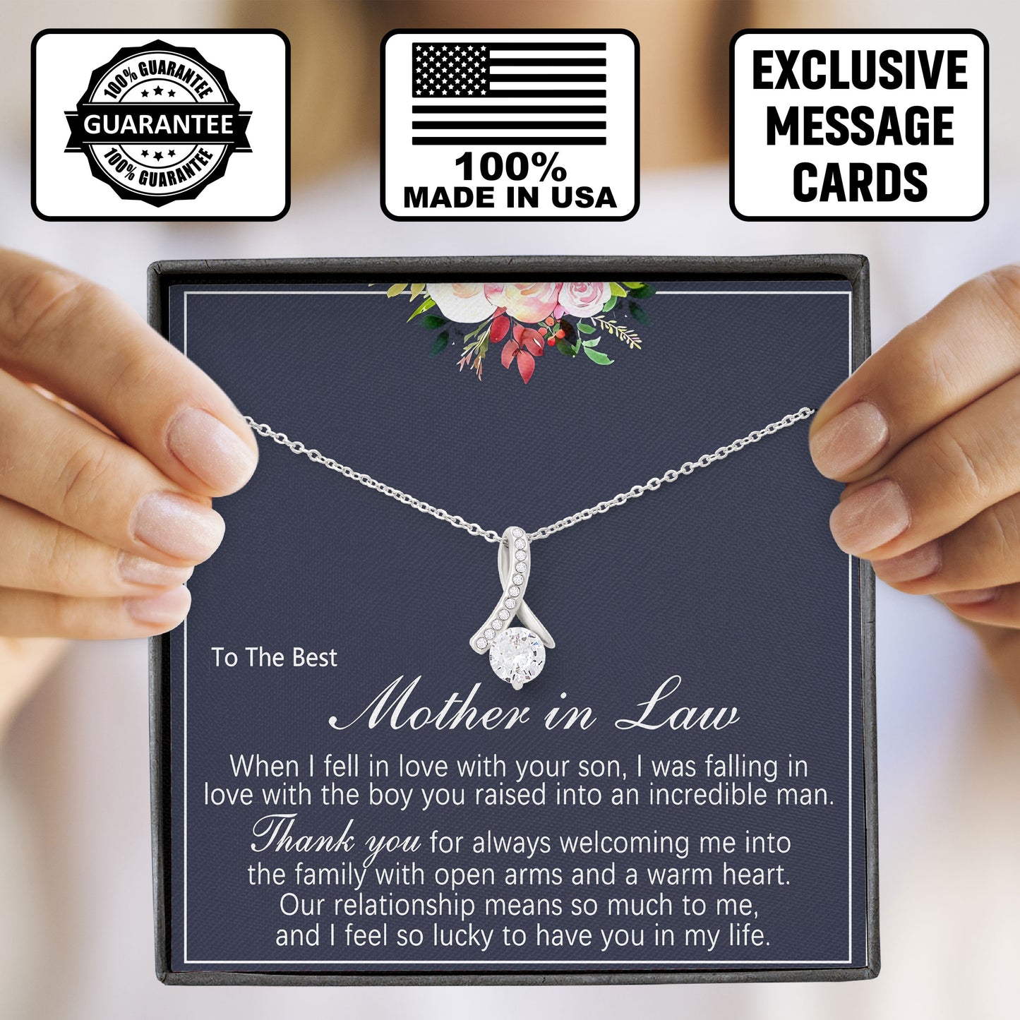 To The Best Mother In Law Necklace for Birthday and Anniversary
