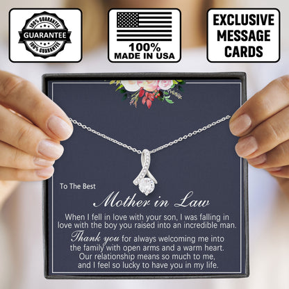 To The Best Mother In Law Necklace for Birthday and Anniversary