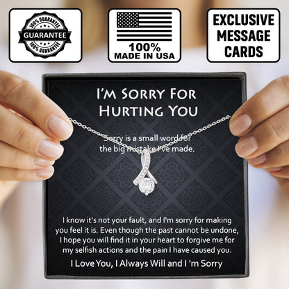 I'm Sorry For Hurting You Neckace Jewelry with Message Card & Gift Box
