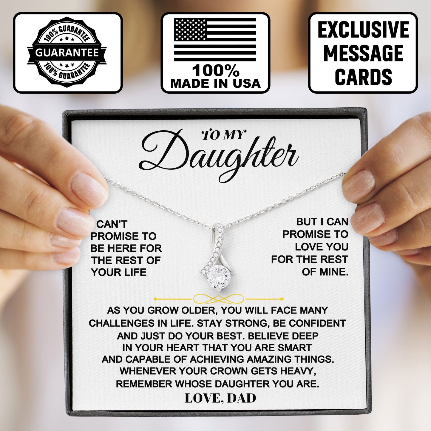 To My Daughter Wedding Jewelry Gift