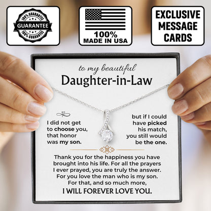 To My Beautiful In Law Daughter Necklace
