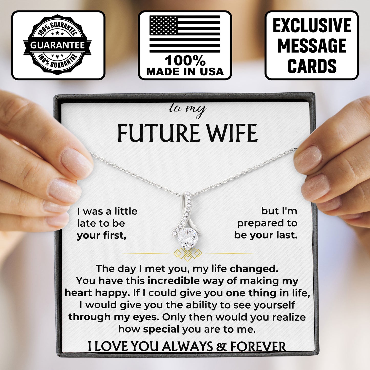 To My Future Wife Jewelry Gift with Message Card