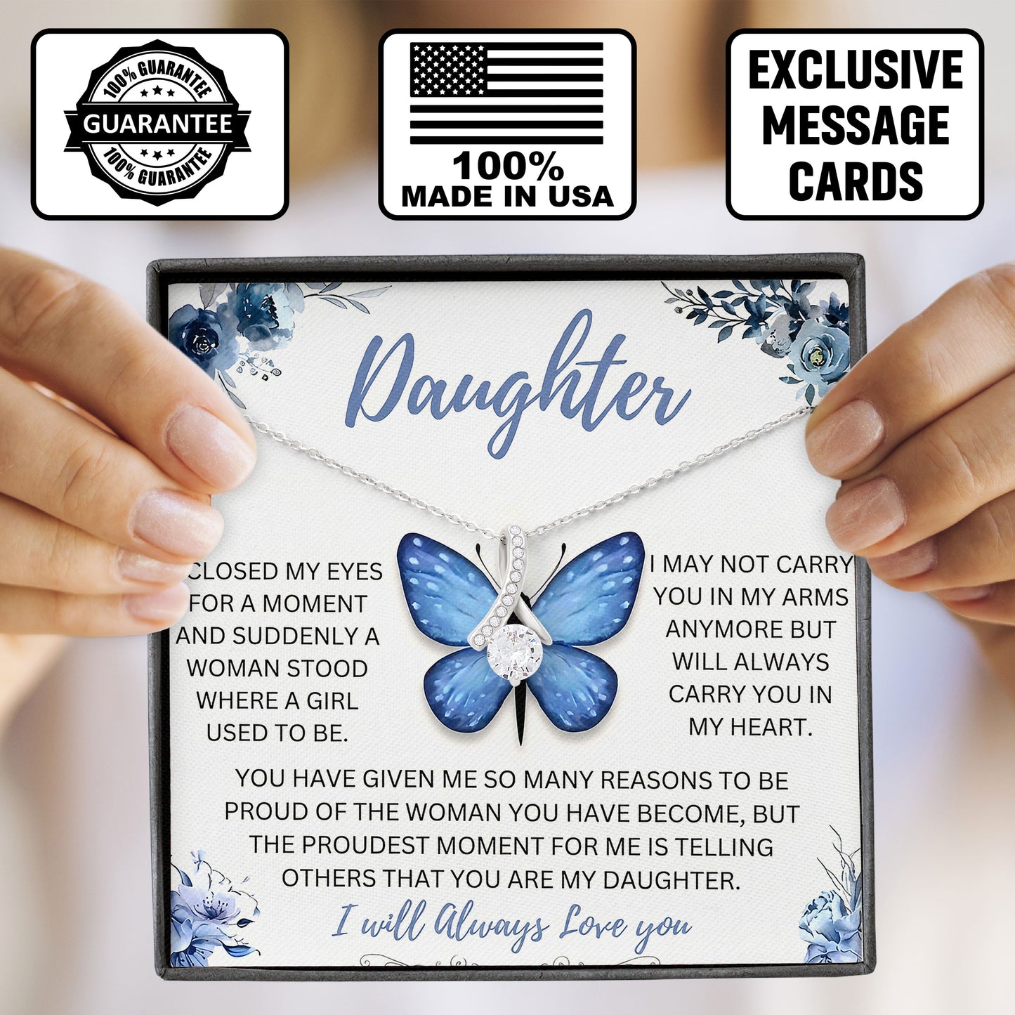 To My Daughter Necklace Mother's Day Gifts