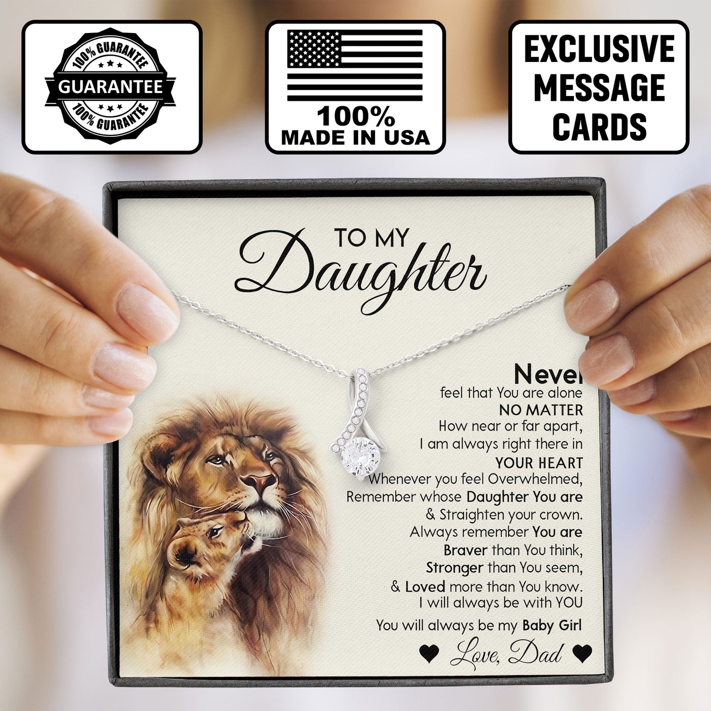 To My Daughter Necklace for Special Moments From Dad