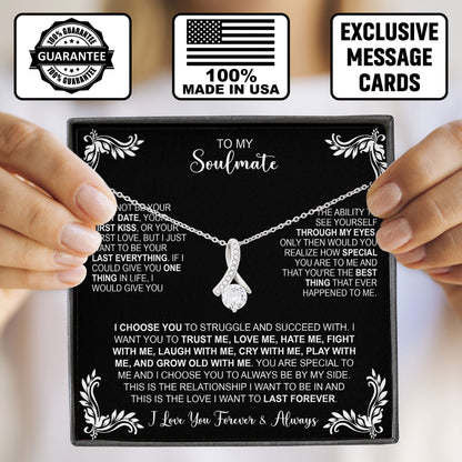 To My Soulmate Necklace Gift Anniversary Birthday