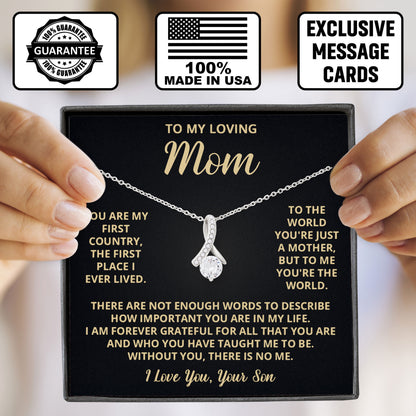 To My Loving Mom Necklace Gift for Mother’s Day
