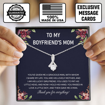To My Boyfriend's Mom Necklace, Valentines Day, Mother's Day, Birthday Gifts