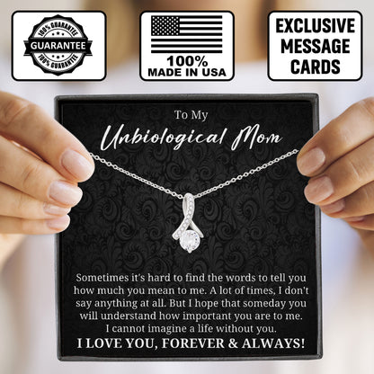 To My Unbiological Mom Love Jewelry Gift