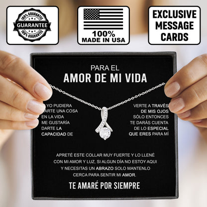 Para El Amor De Mi Vida Necklace Message & Elegant Box, Jewelry Gift For Birthday, Valentines, Mothers Day