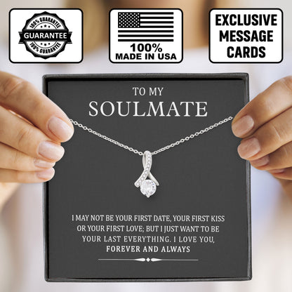 To My Soulmate Jewelry Necklace Gift with Love Message