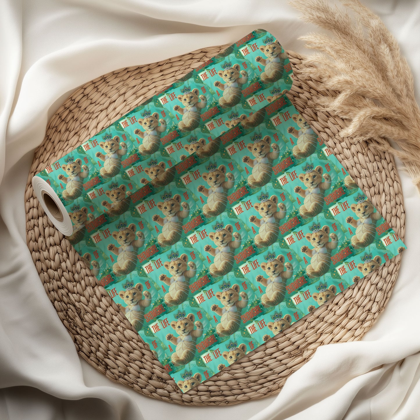 Lion Cub Showgirl Aesthetic Wrapping Paper
