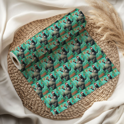 Godzilla Glam Pop Star Gift Wrap