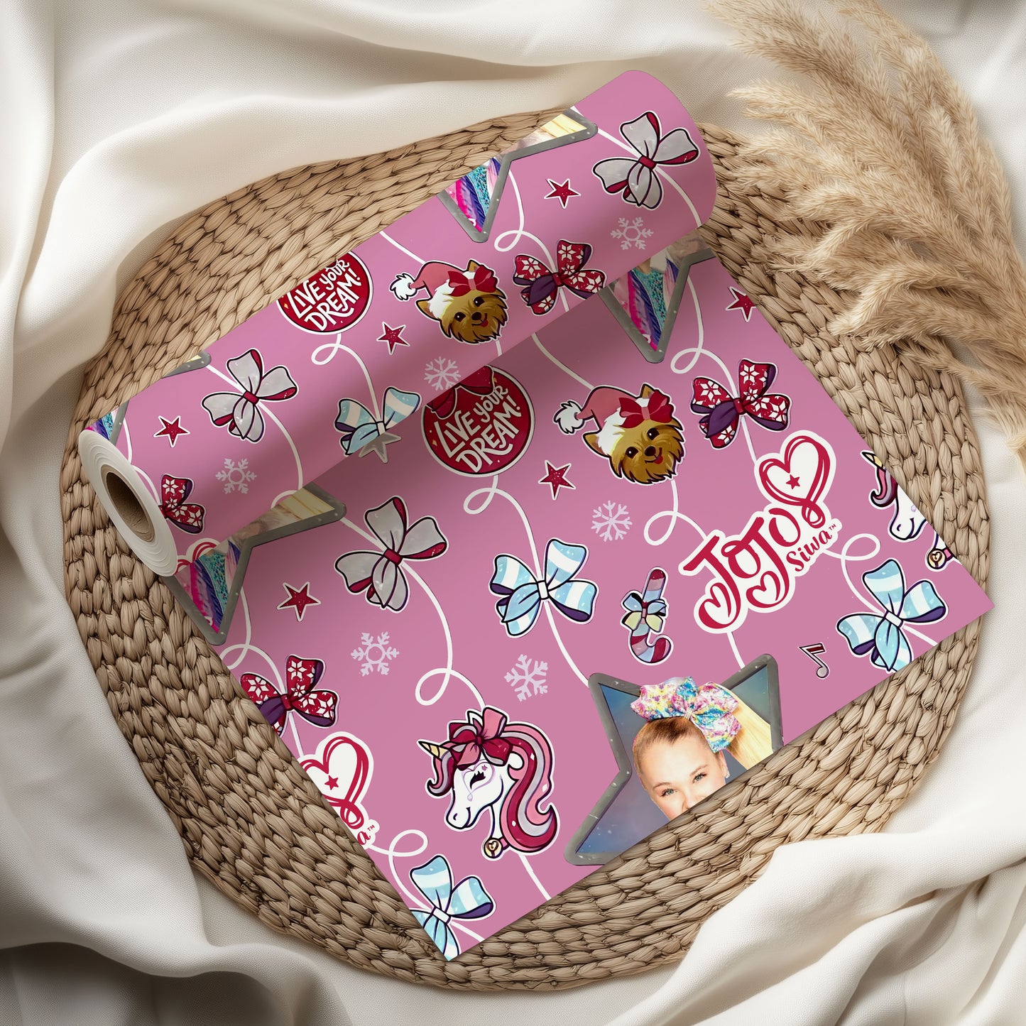 JoJo Siwa Christmas Wrapping Paper Sheets