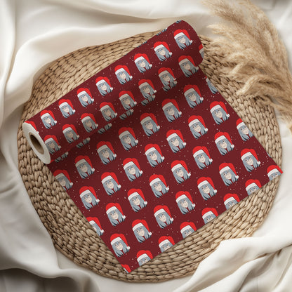 Anime Santa Hat Christmas Wrapping Paper