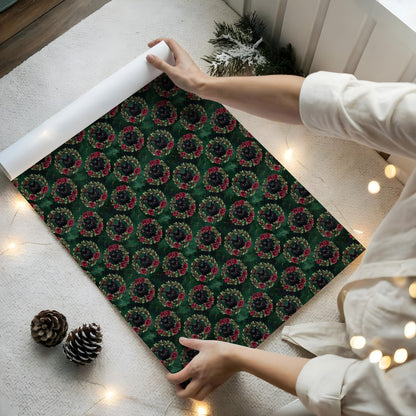 Black Cat Christmas Wrapping Paper