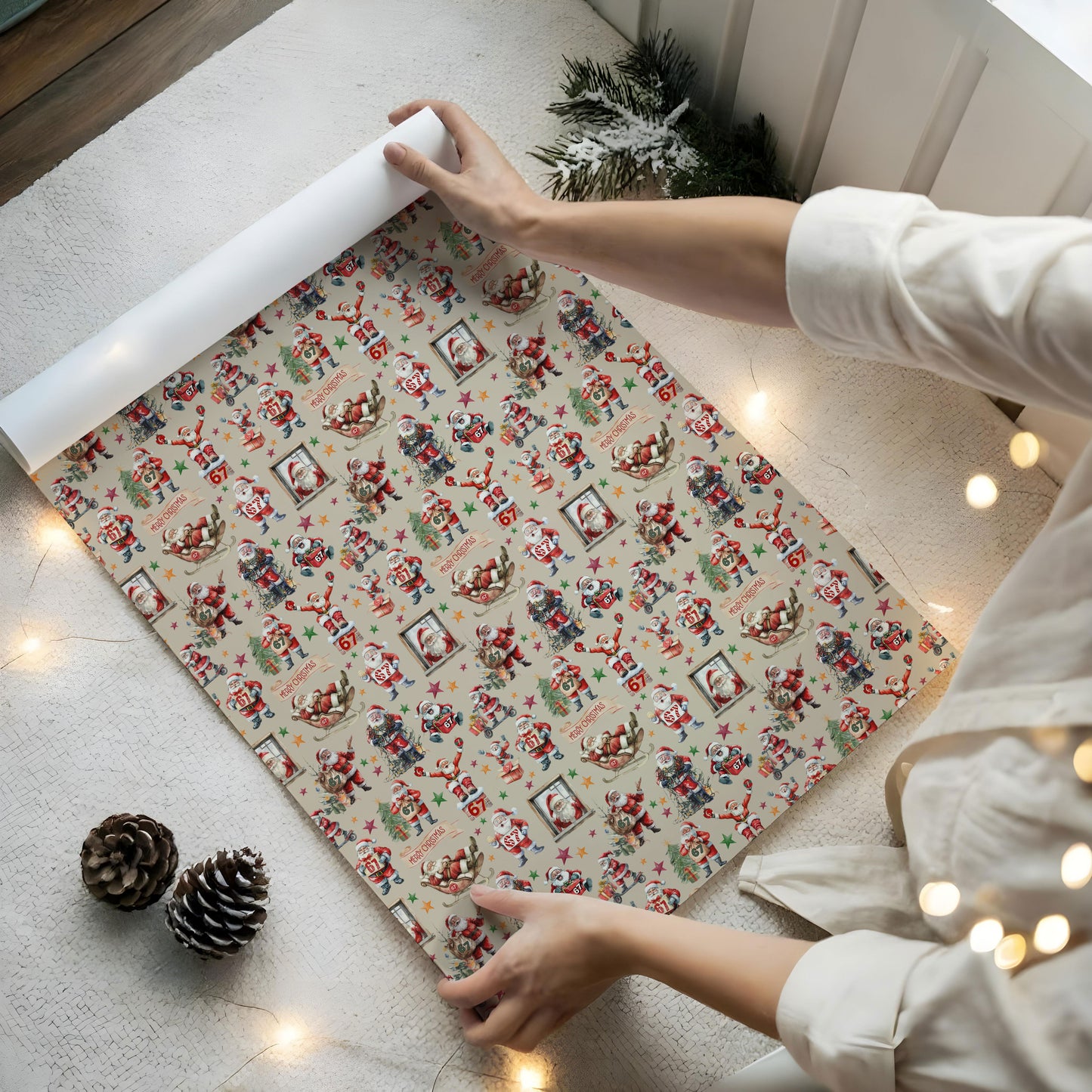 Meme Santa 67 Gift Wrap