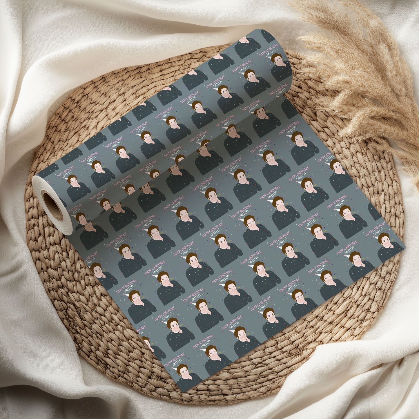 Happy Birthday Smelly Edward Wrapping Paper Love Gift