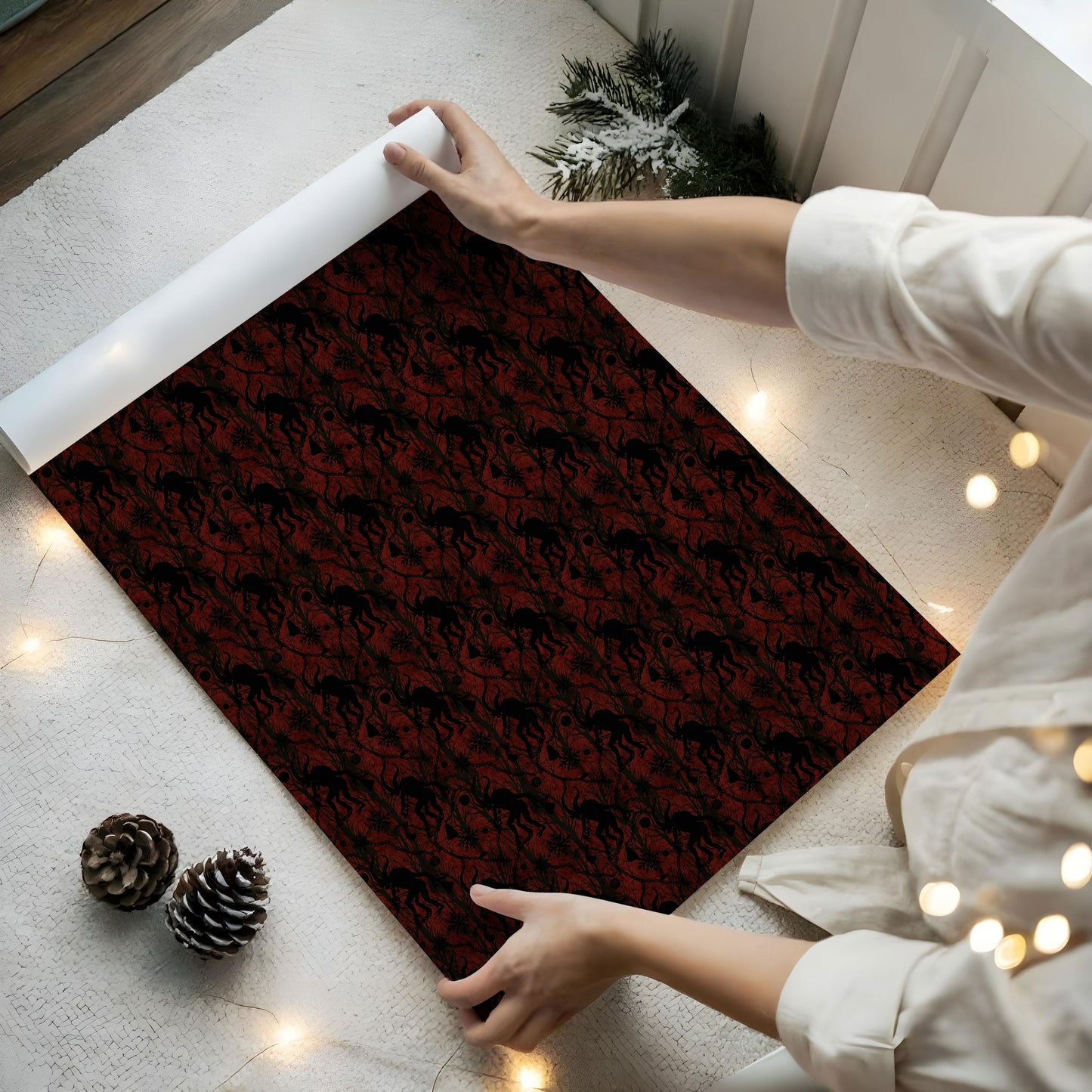 Krampus Gothic Christmas Wrapping Paper