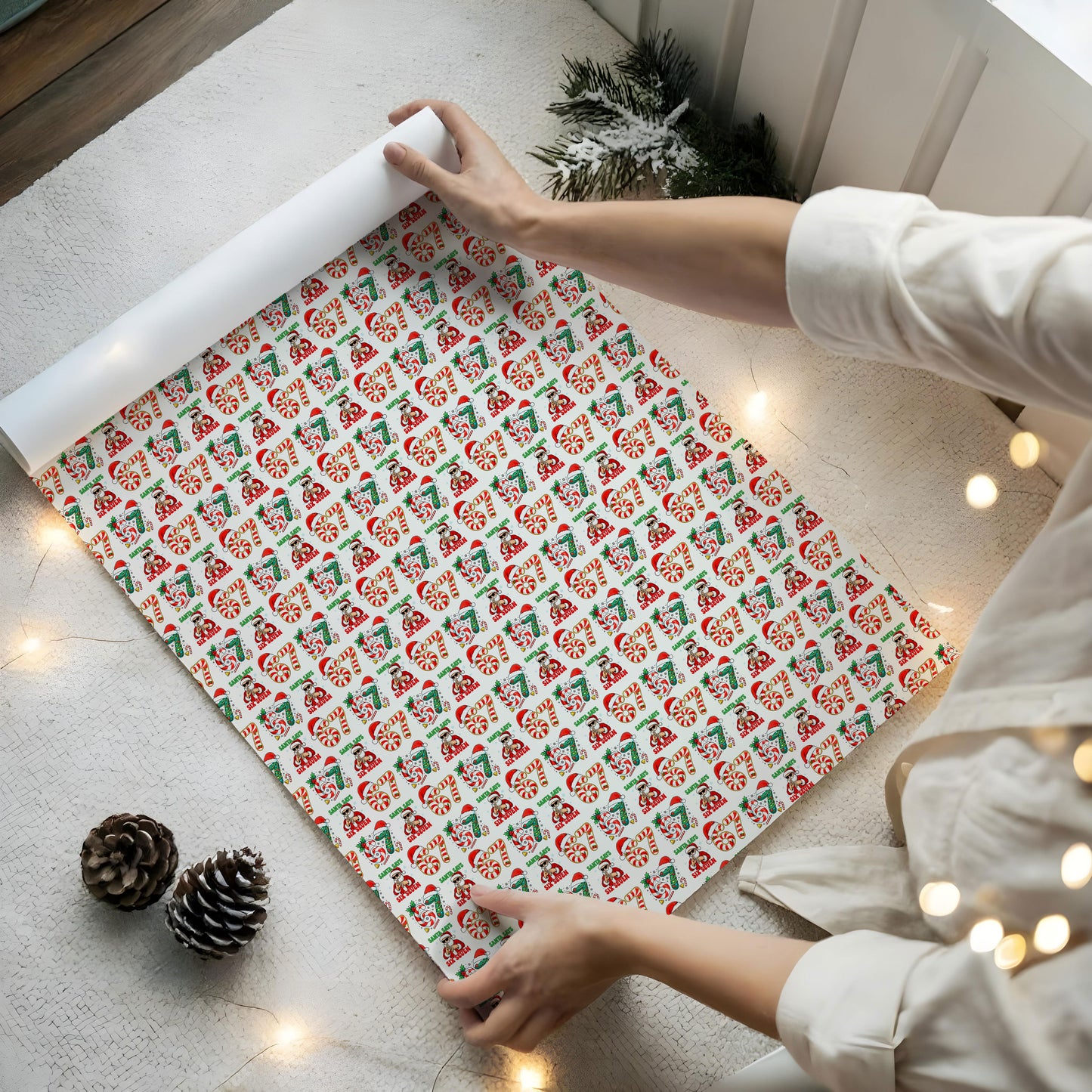 67 Meme Santa Wrapping Paper
