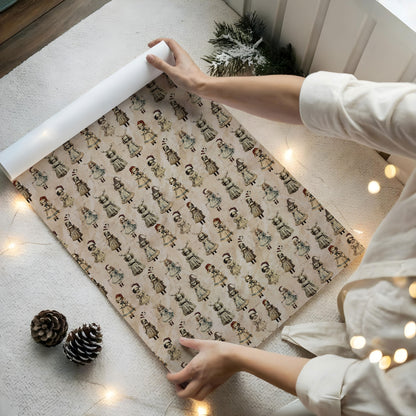 Gothic Christmas Wrapping Paper Sheet