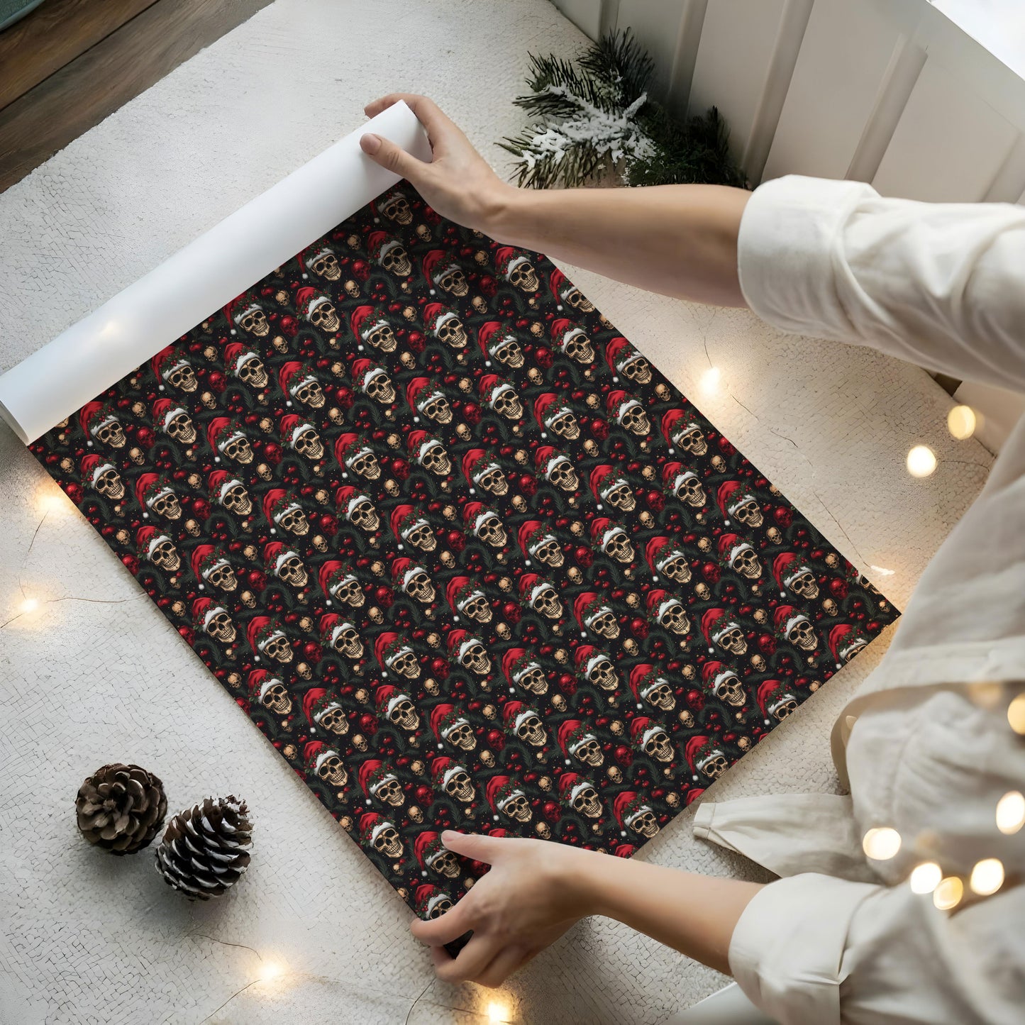 Gothic Skeleton Wrapping Paper