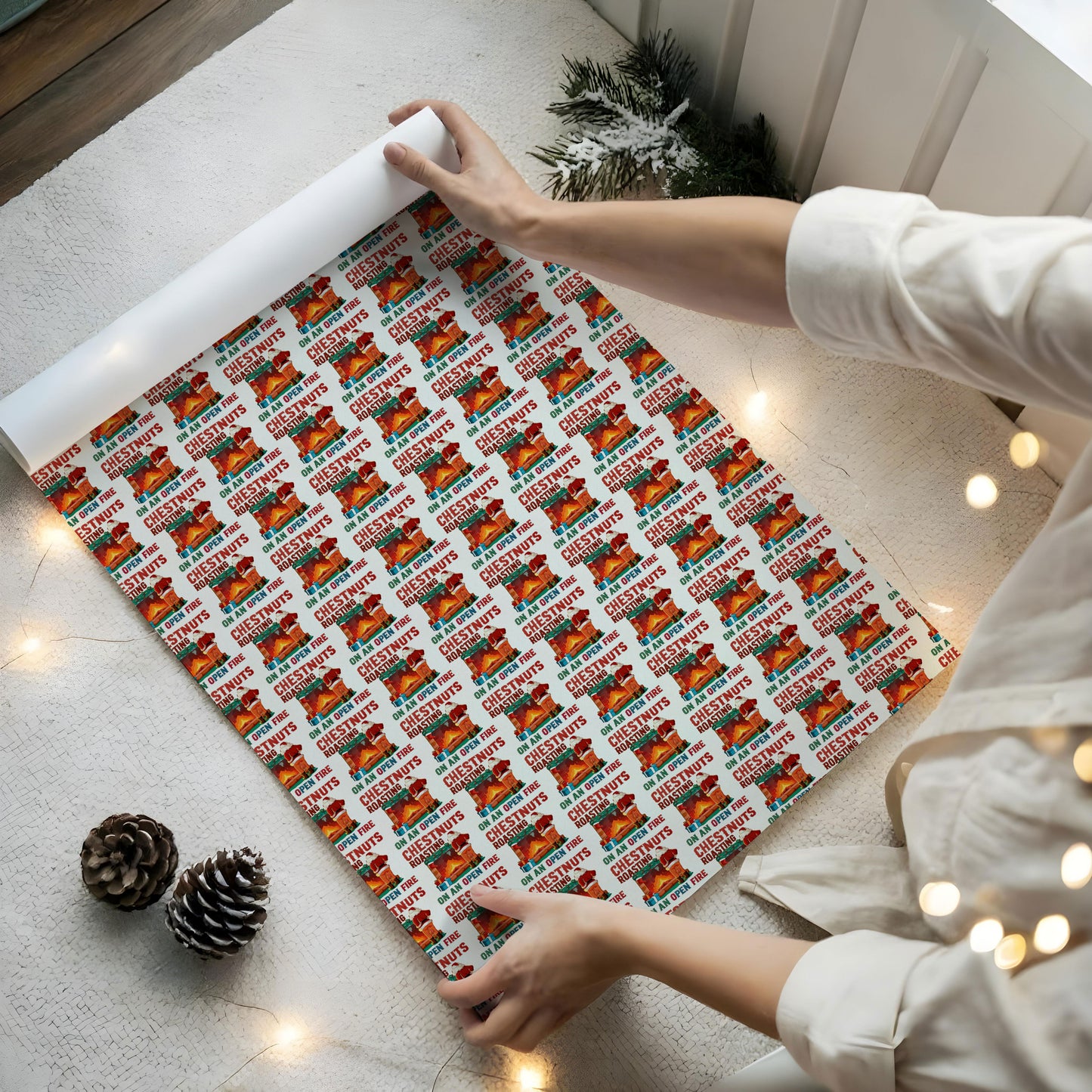Funny Santa Wrapping Paper for Christmas Gifts