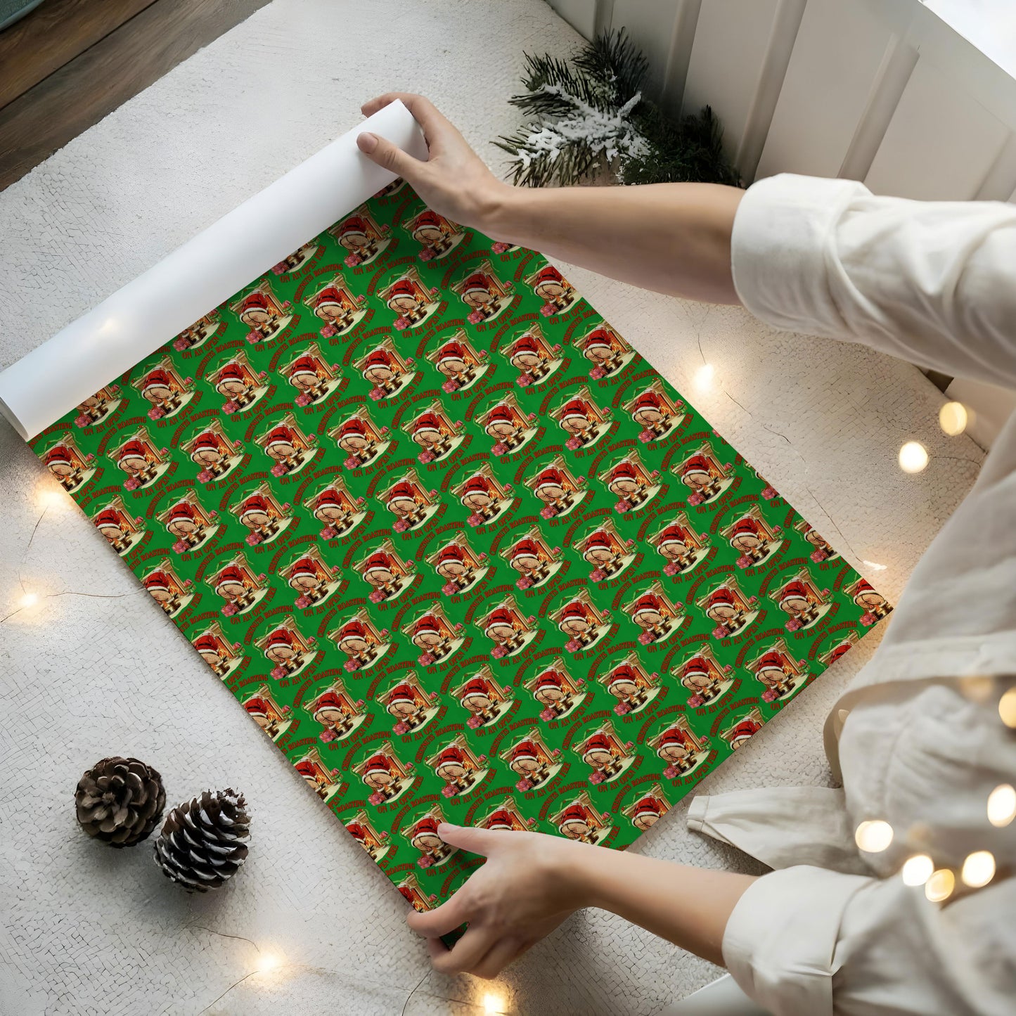 Hilarious Santa Claus Holiday Gift Wrap Roll