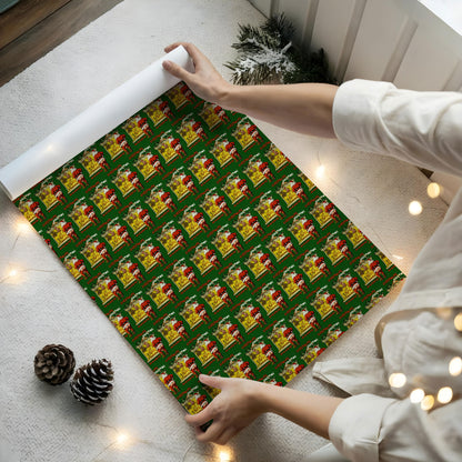 Naughty Funny Santa Christmas Wrapping Paper