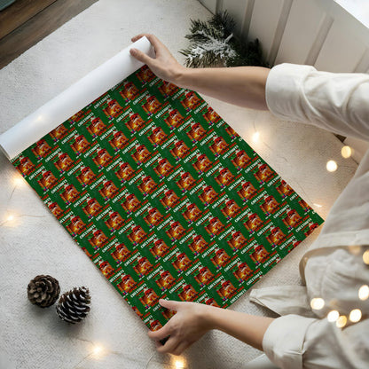 Cheerful Santa Xmas Wrapping Paper for Fun Gifts