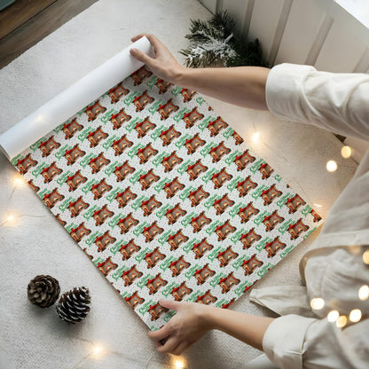 Playful Santa Christmas Gift Wrap Roll