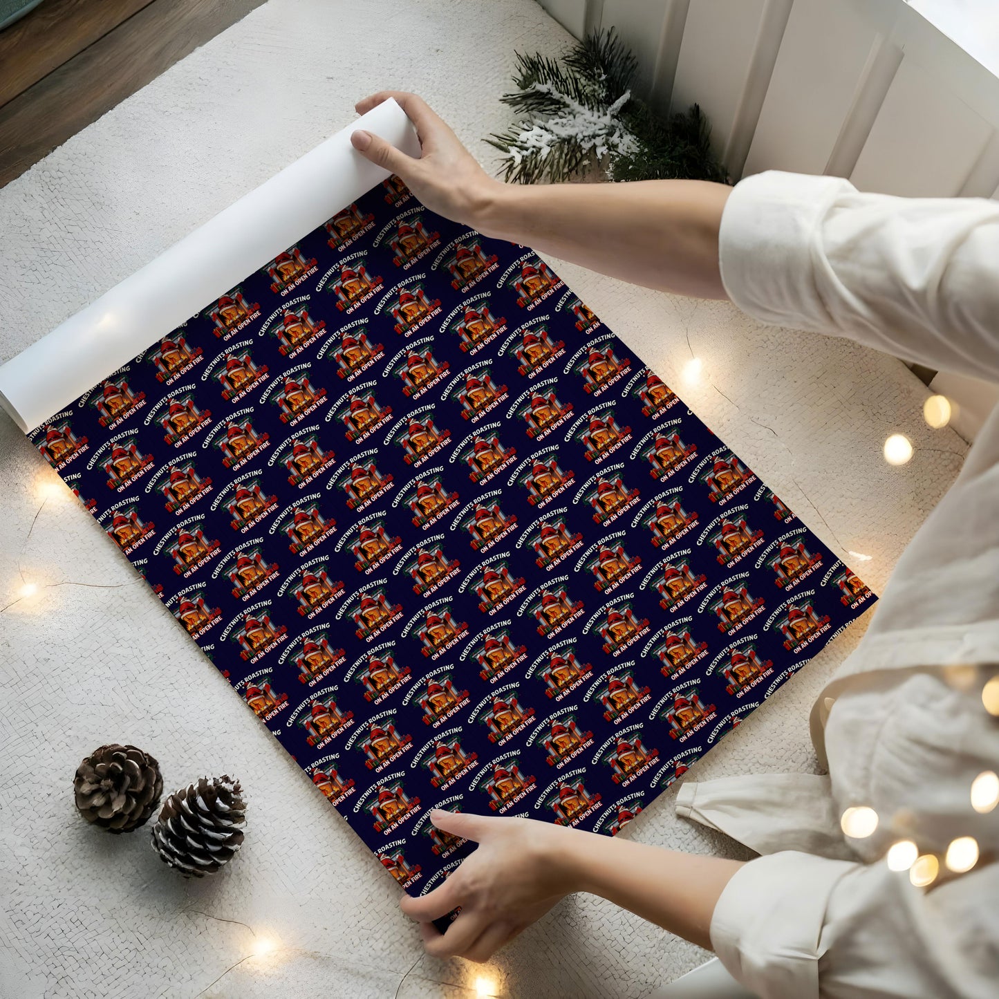 Santa Christmas Gift Wrap Roll