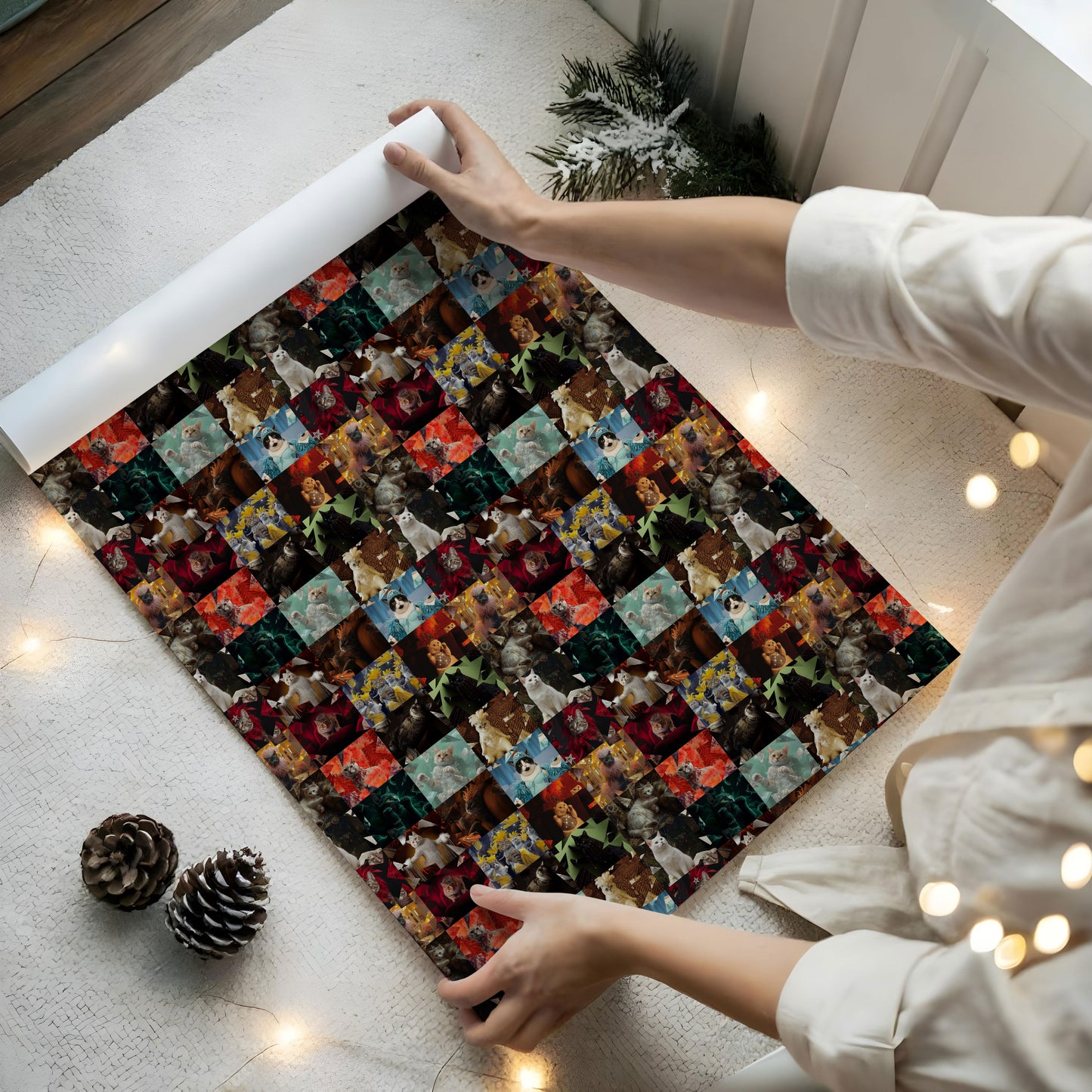 Cat Christmas Wrapping Paper