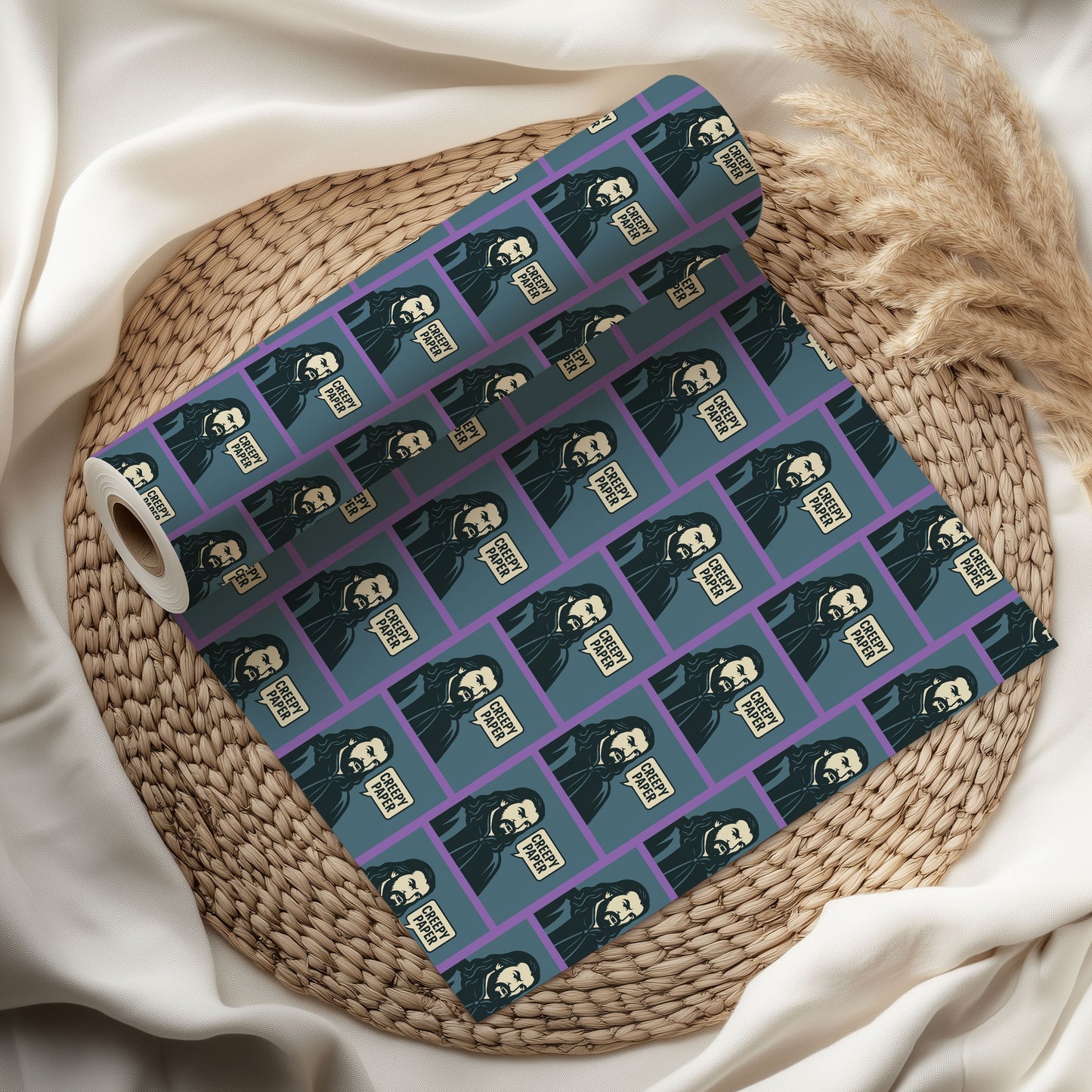 Creepy Paper Wrapping Paper, Nandor from What we do in the Shadows Show, Gift Wrap for Fans