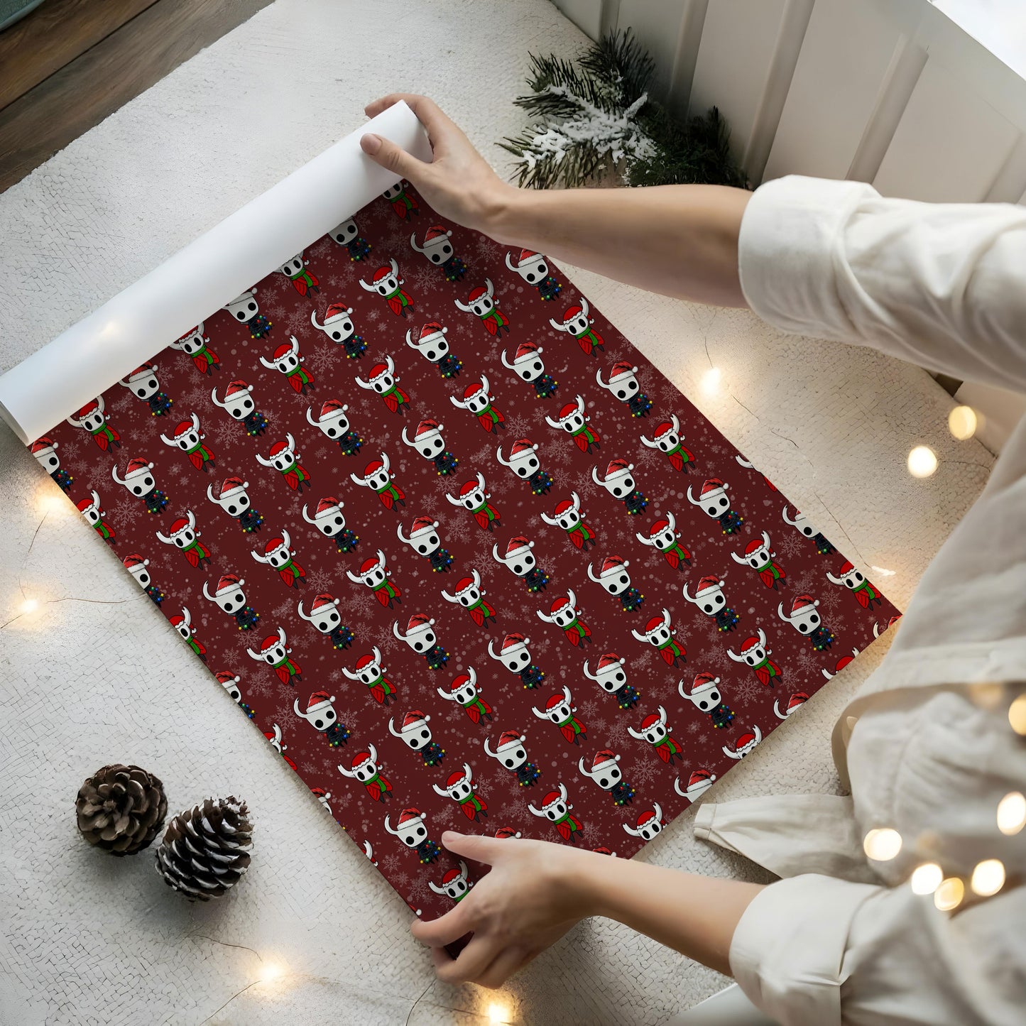 Gaming Christmas Gift Wrap Hollow Knight Silksong Holiday Roll