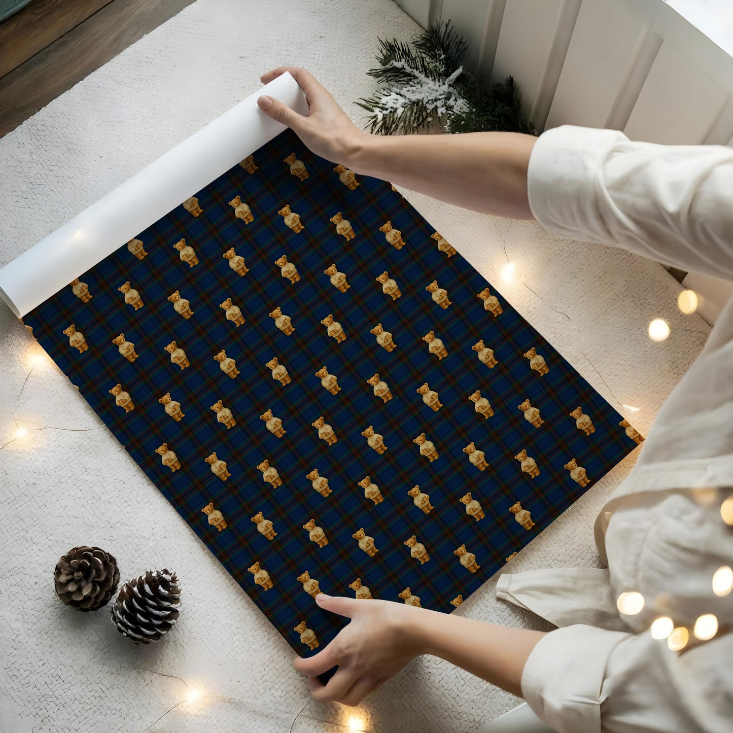 Bear Christmas Gifts Wrapping Paper