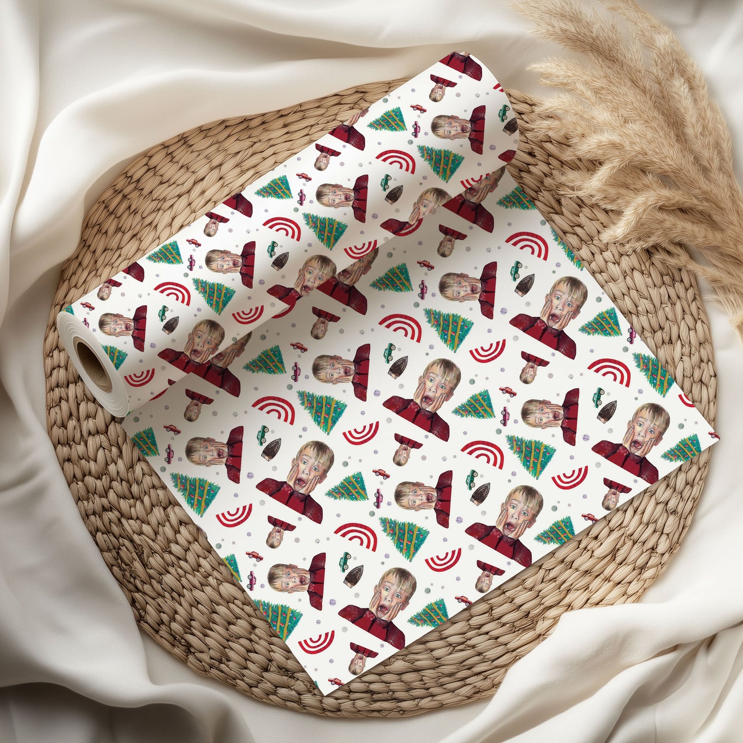 Home Alone Christmas Wrapping Paper, Macaulay Culkin, 90s Christmas Movie Wrap Gift