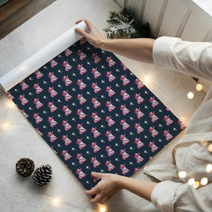 Christmas Santa Cowboy Wrapping Paper Sheet