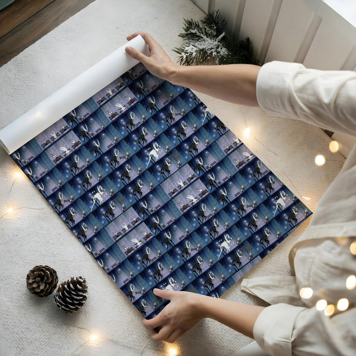 Silksong Hollow Knight Wrapping Paper Dark Fantasy Xmas Wrap