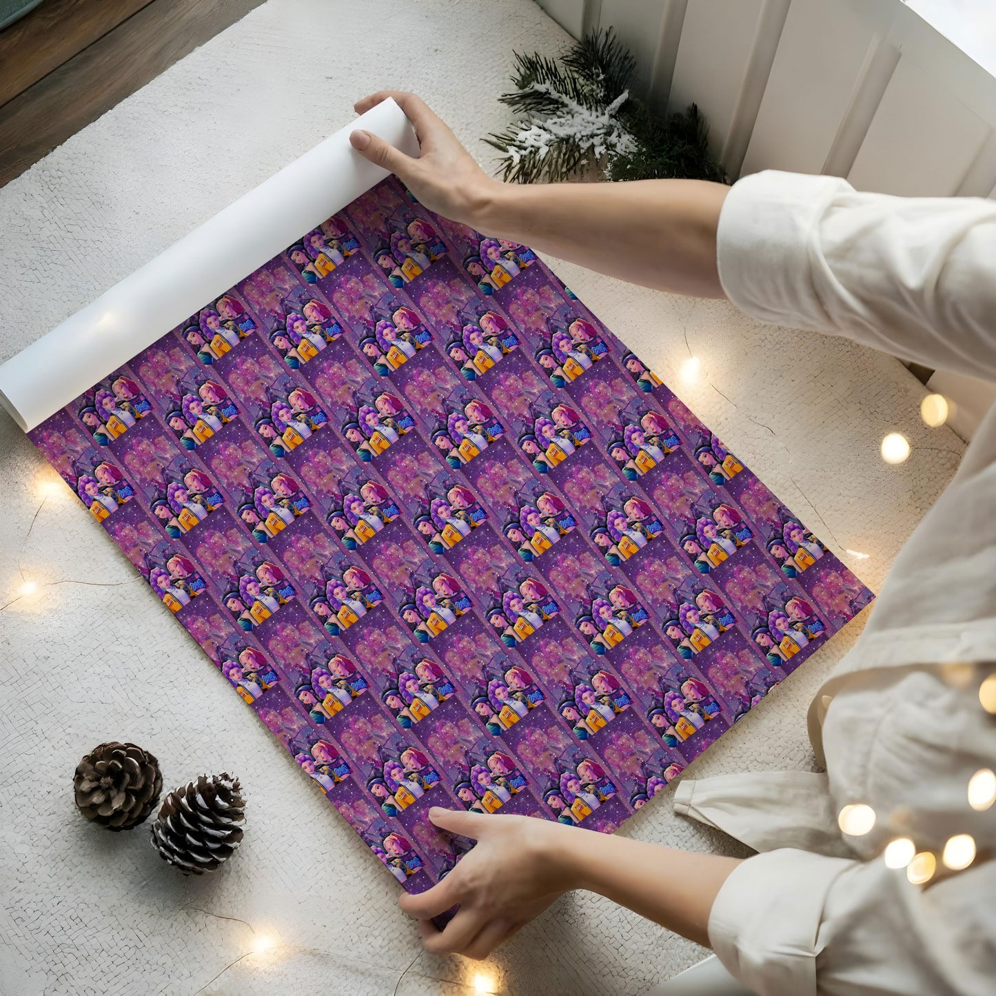 Demon Hunters Wrapping Paper For Kid Birthday