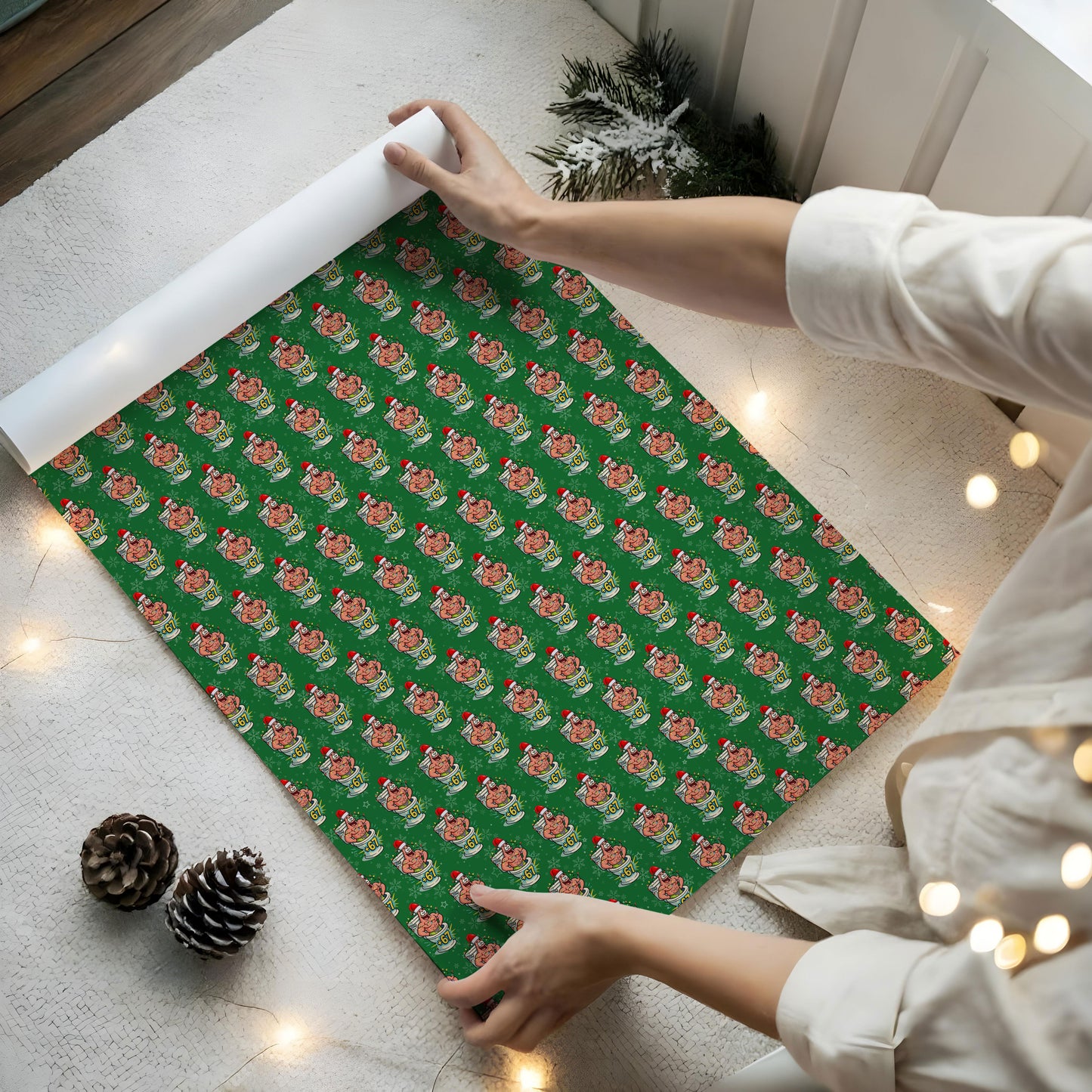 67 Patrick Star Christmas Wrapping Paper