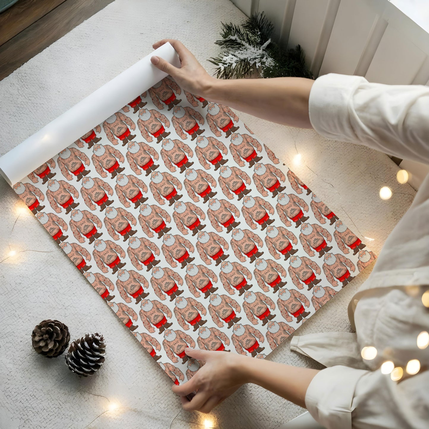 Funny Santa Adult Wrapping Paper