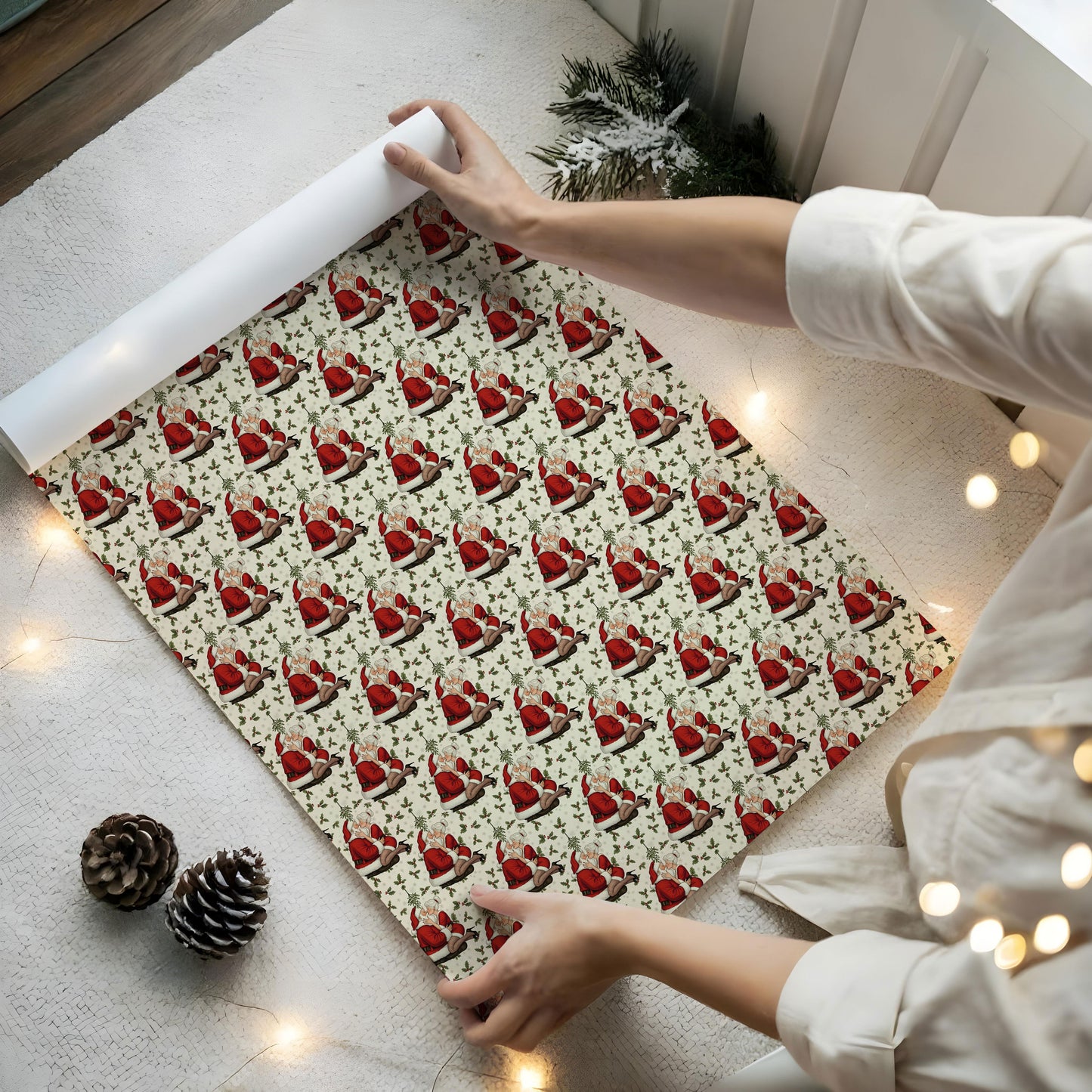 Funny Santa Wrapping Paper