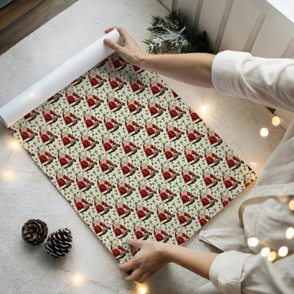 Funny Santa Wrapping Paper