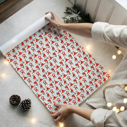 Dancing Santa Christmas Gift Wrap
