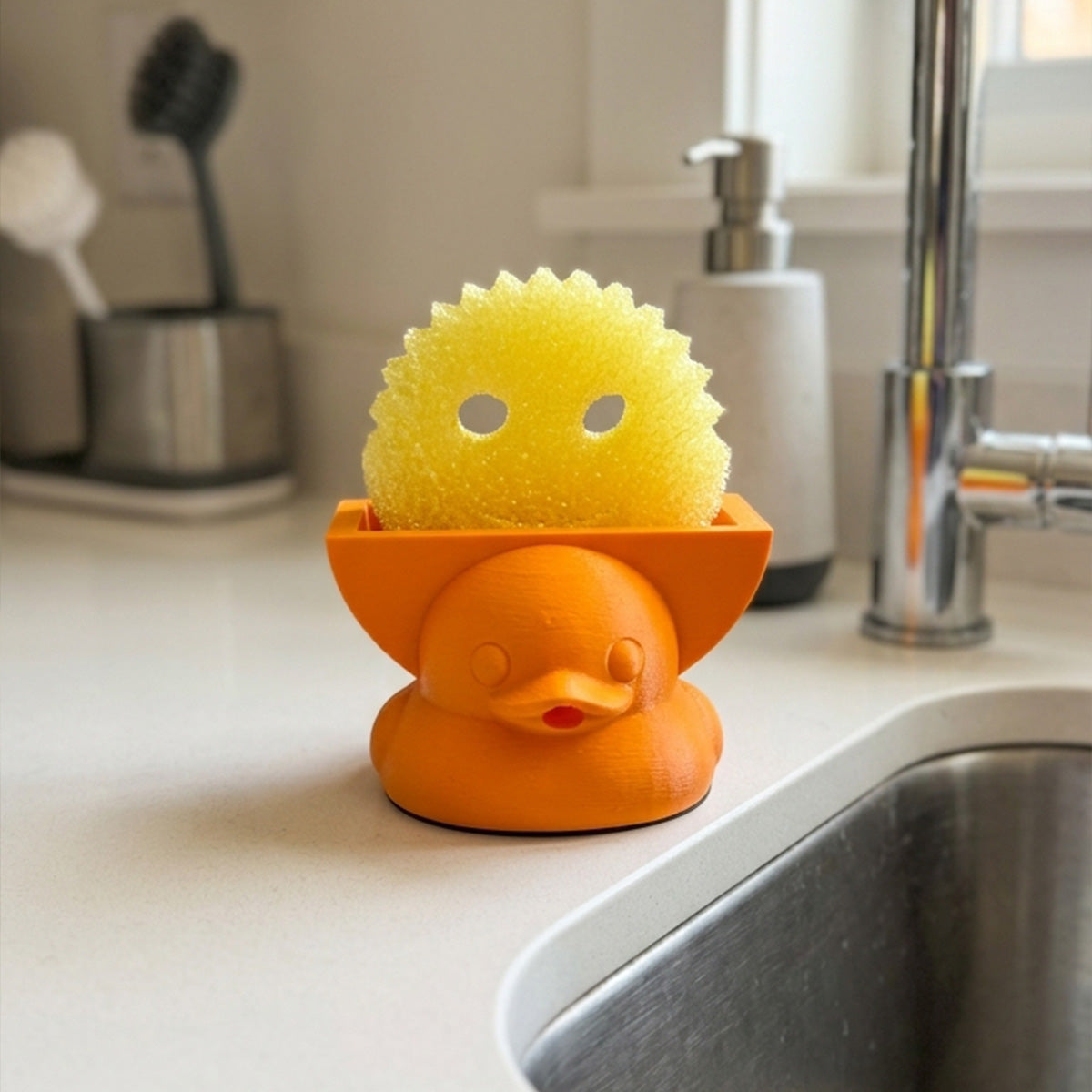 Quack & Clean Rubber Ducky Sponge Holder